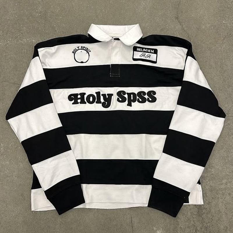 Custom Casual Two Color Personalized Stripe Polo T-shirt men striped t-shirt